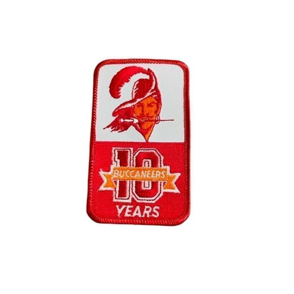 Tampa Bay Buccaneers 10 Year Anniversary Patch 2.25" wide by 4" height - Picture 1 of 2
